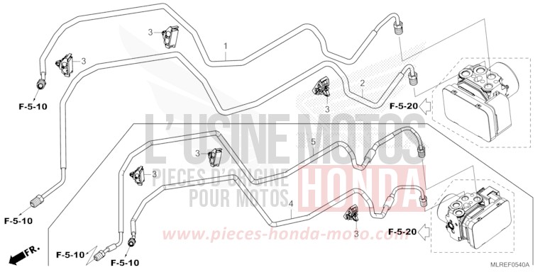 BREMSLEITUNG von Hornet 500 GRAPHITE BLACK (NHB01) von 2026